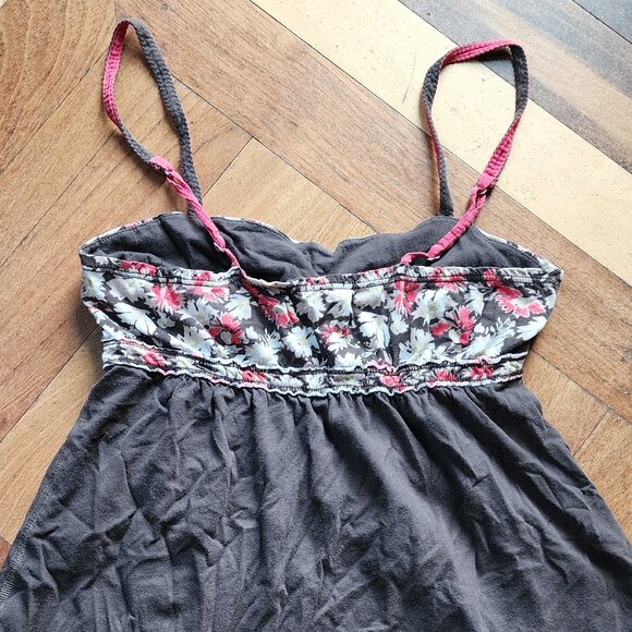 Abercrombie & Fitch Vintage Brown/Pink Floral Tank Top Size Medium - Picture 13 of 16